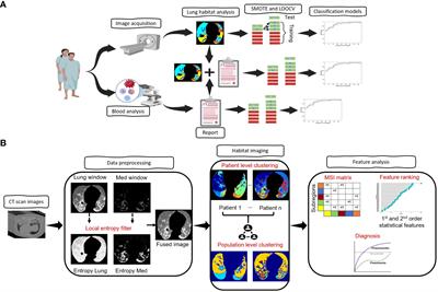 Heterogenous lung inflammation CT patterns distinguish pneumonia and immune checkpoint inhibitor pneumonitis and complement blood biomarkers in acute myeloid leukemia: proof of concept